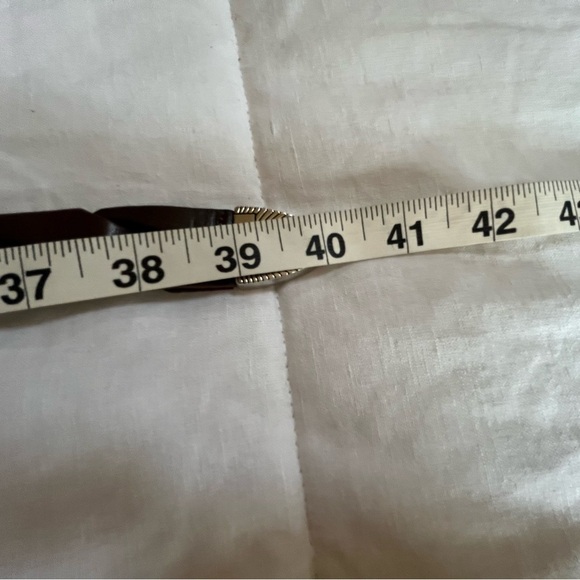 Unbranded Southwestern Style Brown leather Belt with silver hardware sz 34 - Picture 11 of 11